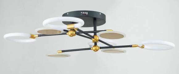 Потолочный светодиодный светильник Escada Cassiopeia 10247/8 LED LED*63W Black/Gold Потолочный светодиодный светильник Escada Cassiopeia 10247/8 LED LED*63W Black/Gold