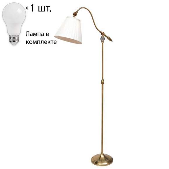 Торшер с лампочкой Arte Lamp Seville A1509PN-1PB+Lamps