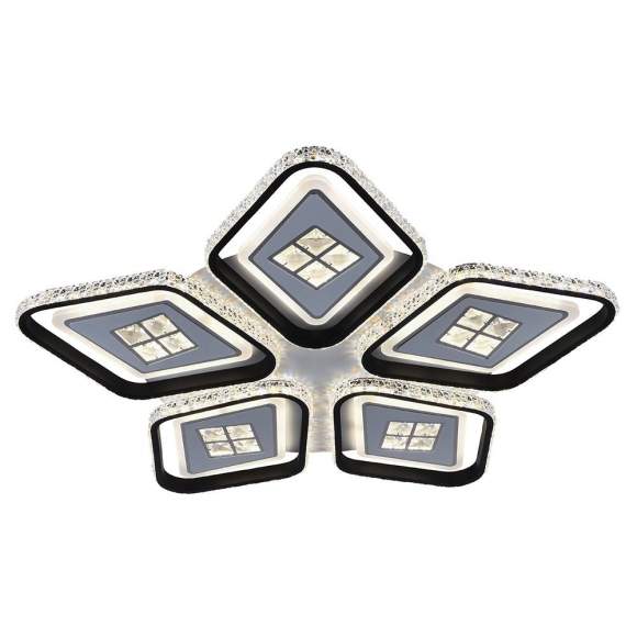 Светодиодная диммируемая люстра с ПДУ Profit Light 8054/5 WHT+BLK 270W Светодиодная диммируемая люстра с ПДУ Profit Light 8054/5 WHT+BLK 270W