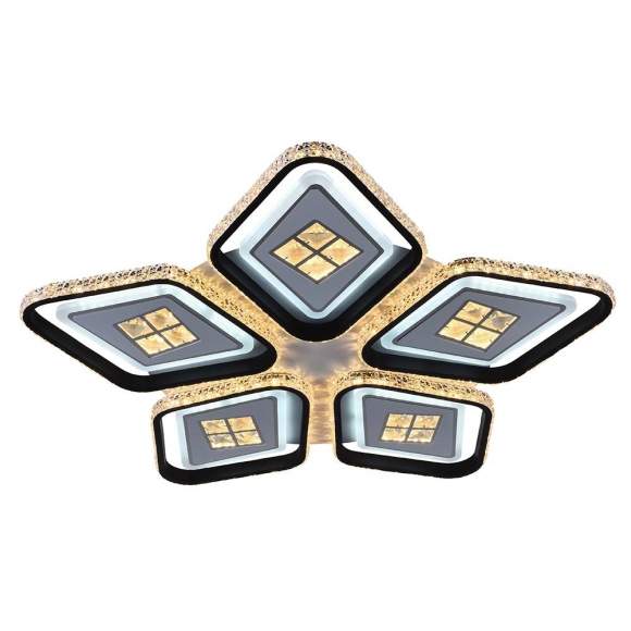 Светодиодная диммируемая люстра с ПДУ Profit Light 8054/5 WHT+BLK 270W Светодиодная диммируемая люстра с ПДУ Profit Light 8054/5 WHT+BLK 270W