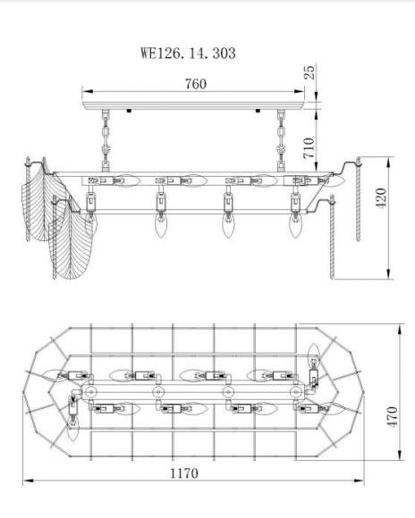 Подвесная люстра Wertmark ARCTIOMA с поддержкой Алиса WE126.14.303-A