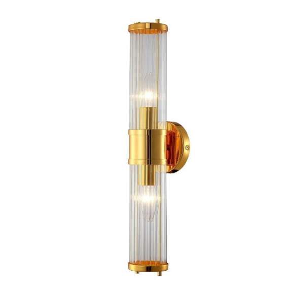 Бра Crystal Lux с лампочками SANCHO AP2 GOLD+Lamps E14 Свеча