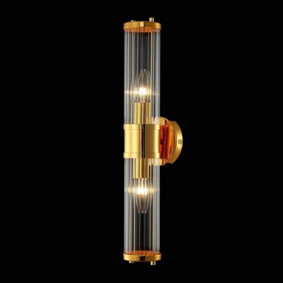 Бра Crystal Lux с лампочками SANCHO AP2 GOLD+Lamps E14 Свеча