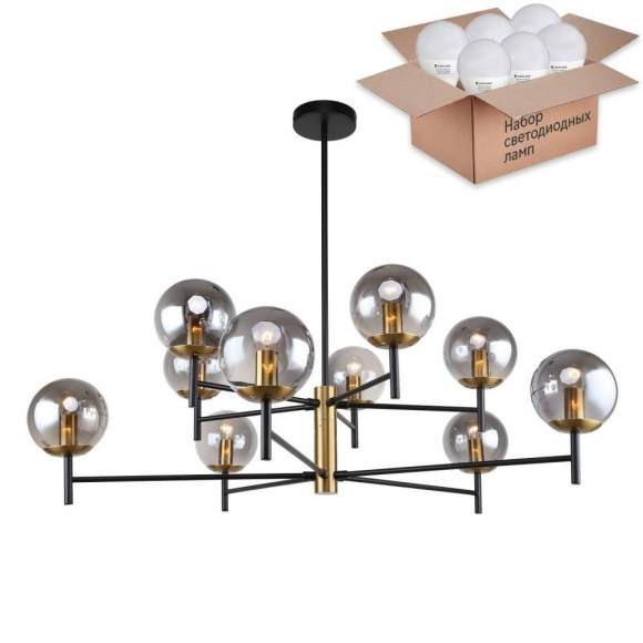 Люстра на штанге с лампочками F-Promo Sheeny 3088-10P+Lamps E14 P45 Люстра на штанге с лампочками F-Promo Sheeny 3088-10P+Lamps E14 P45
