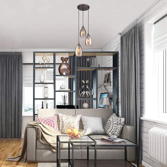 50085/3 черный жемчуг Подвесной светильник со стеклянными плафонами Eurosvet Cosmic