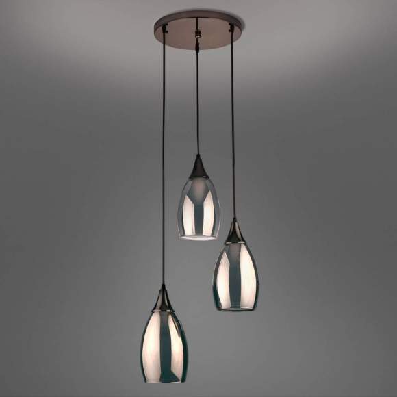50085/3 черный жемчуг Подвесной светильник со стеклянными плафонами Eurosvet Cosmic