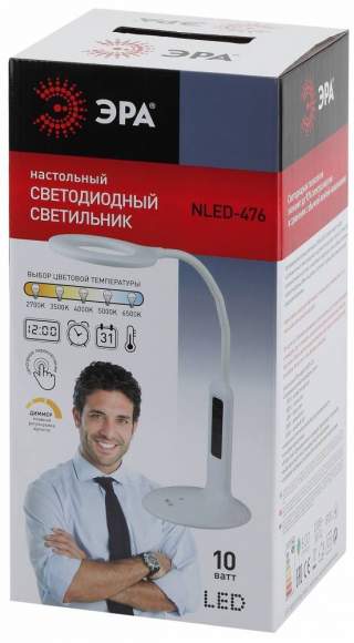 NLED-476-10W-W Настольная лампа Эра Б0038591 NLED-476-10W-W Настольная лампа Эра Б0038591