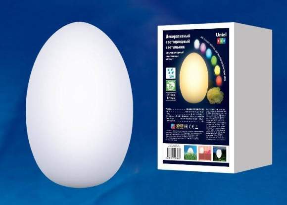 Уличный светодиодный светильник аккумуляторный RGB Uniel ULG-R003 019/RGB IP54 EGG (UL-00003302) Уличный светодиодный светильник аккумуляторный RGB Uniel ULG-R003 019/RGB IP54 EGG (UL-00003302)