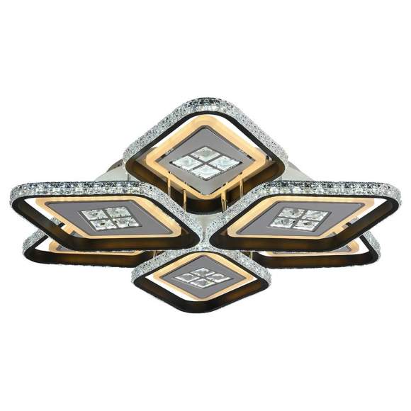 Светодиодная диммируемая люстра с ПДУ Profit Light 8054/3+3 WHT+BLK 324W Светодиодная диммируемая люстра с ПДУ Profit Light 8054/3+3 WHT+BLK 324W