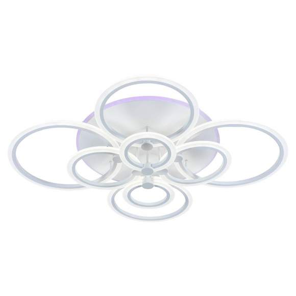 Светодиодная диммируемая люстра с ПДУ Profit Light 8076/8 WHT 212W+15W RGB Светодиодная диммируемая люстра с ПДУ Profit Light 8076/8 WHT 212W+15W RGB