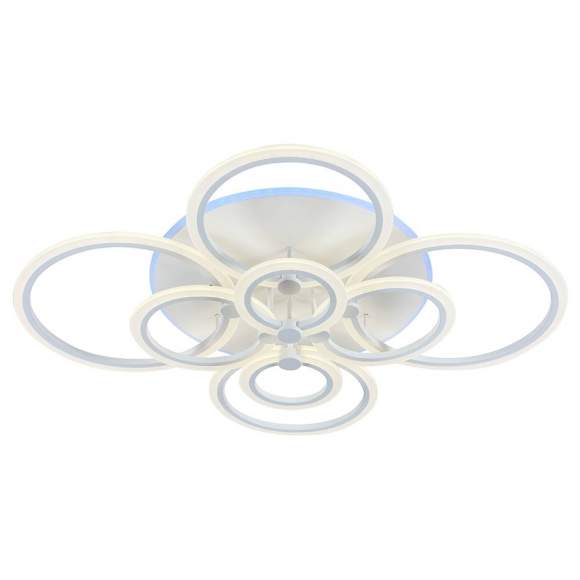 Светодиодная диммируемая люстра с ПДУ Profit Light 8076/8 WHT 212W+15W RGB Светодиодная диммируемая люстра с ПДУ Profit Light 8076/8 WHT 212W+15W RGB