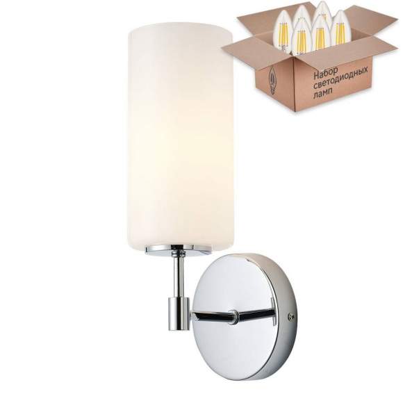 Бра с лампочкой Favourite Palmarius 2814-1W+Lamps E14 Свеча