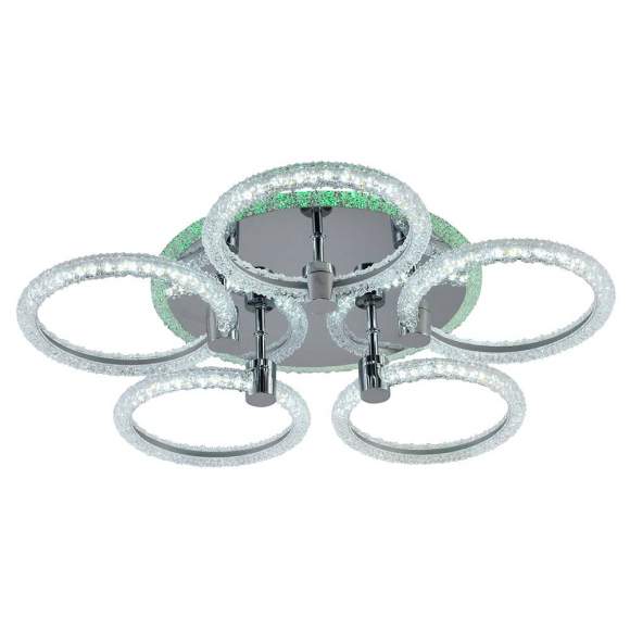 Светодиодная диммируемая люстра с ПДУ Profit Light 8024/5 CHR 90W+8W RGB Светодиодная диммируемая люстра с ПДУ Profit Light 8024/5 CHR 90W+8W RGB