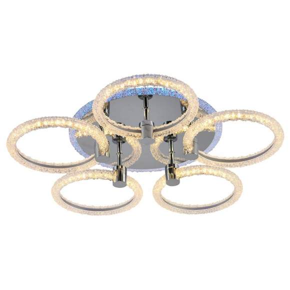 Светодиодная диммируемая люстра с ПДУ Profit Light 8024/5 CHR 90W+8W RGB Светодиодная диммируемая люстра с ПДУ Profit Light 8024/5 CHR 90W+8W RGB