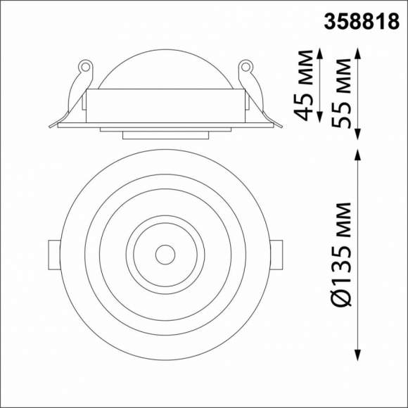 Встраиваемый светодиодный светильник Novotech Gesso 358818 Встраиваемый светодиодный светильник Novotech Gesso 358818