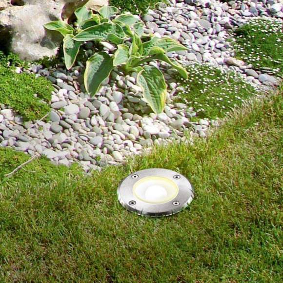 Ландшафтный светильник с лампочкой Novotech Ground 369951+Lamps Gu10