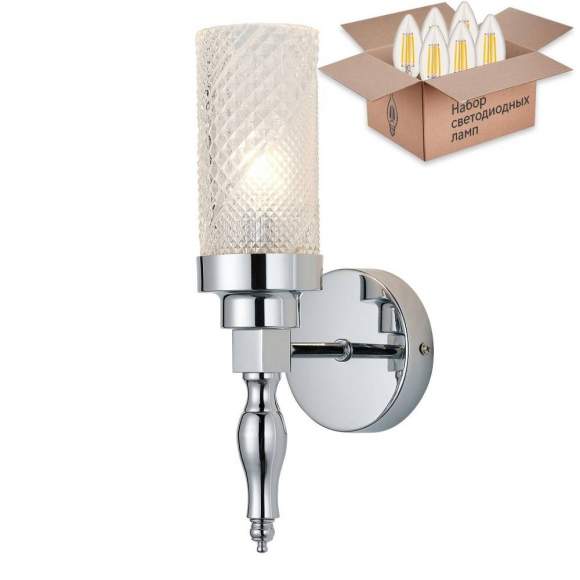 Бра с лампочкой Favourite Anima 2813-1W+Lamps E14 Свеча Бра с лампочкой Favourite Anima 2813-1W+Lamps E14 Свеча