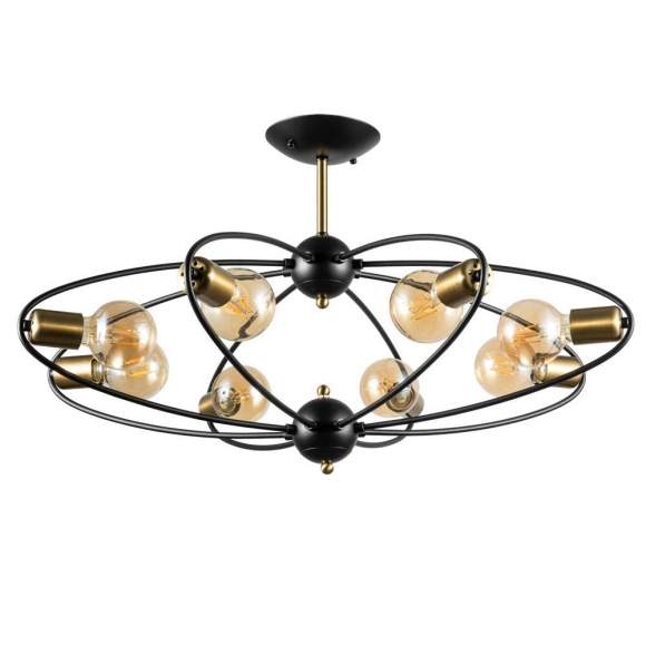 Люстра на штанге Arte lamp Glasgow с поддержкой Маруся A1963PL-8BK-М Люстра на штанге Arte lamp Glasgow с поддержкой Маруся A1963PL-8BK-М