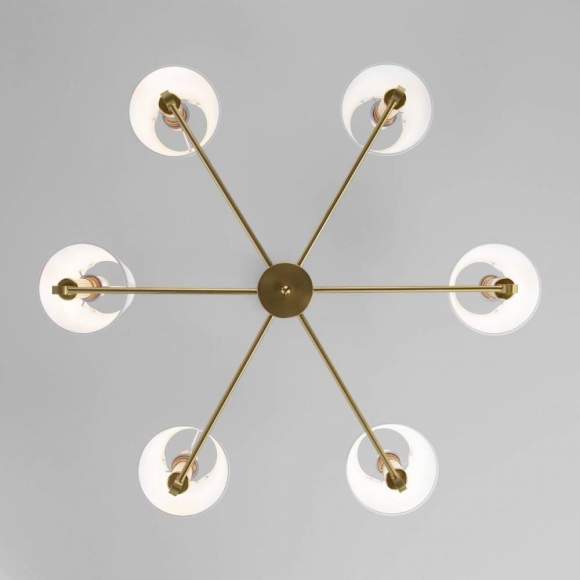 Люстра на штанге Eurosvet 60145/6 латунь (a061950)