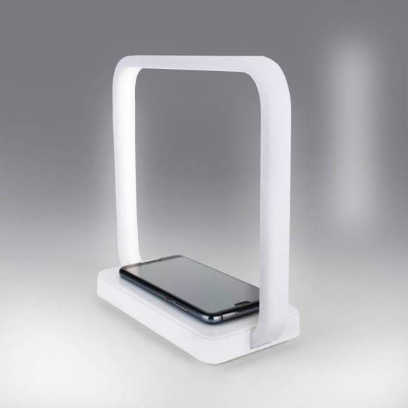 80502/1 белый белый Светодиодная настольная лампа с беспроводной зарядкой Eurosvet