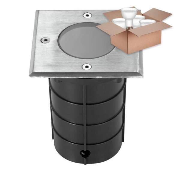 Ландшафтный светильник с лампочкой Novotech Ground 369952+Lamps Gu10