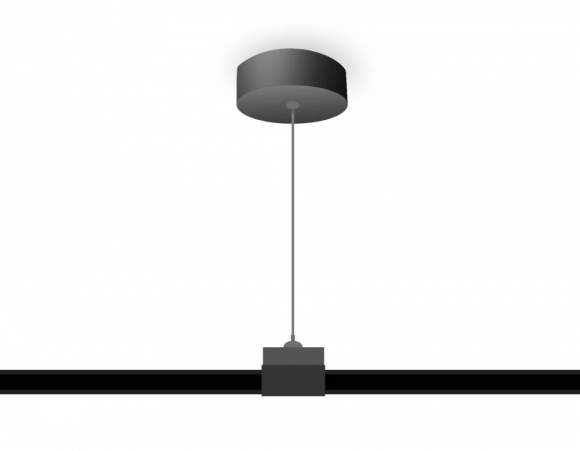 Комплект подвесной для однофазного трека 1м. Ambrella light Track System GL7033 BK