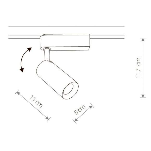 Однофазный LED светильник 12W 4000К для трека Nowodvorski Profile Iris 9002