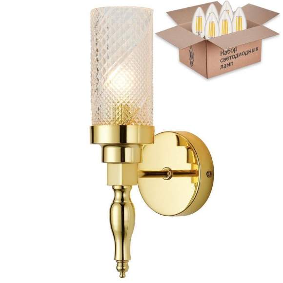 Бра с лампочкой Favourite Anima 2812-1W+Lamps E14 Свеча Бра с лампочкой Favourite Anima 2812-1W+Lamps E14 Свеча