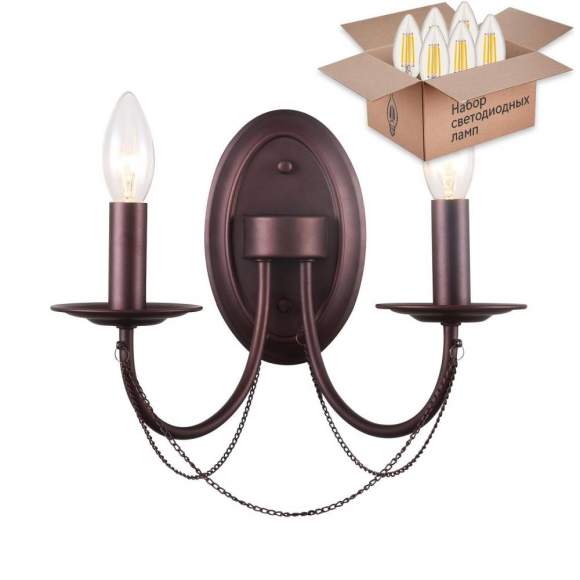 Бра F-Promo Plini с лампочками 2590-2W+Lamps E14 Свеча