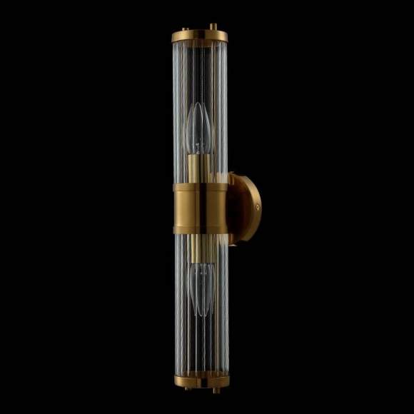Бра Crystal Lux с лампочками SANCHO AP2 BRASS+Lamps E14 Свеча