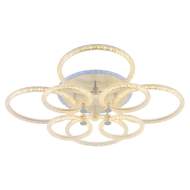Светодиодная диммируемая люстра с ПДУ Profit Light 8024/4+4 WHT 186W+8W RGB
