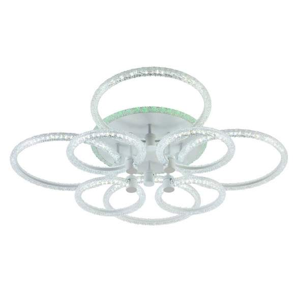 Светодиодная диммируемая люстра с ПДУ Profit Light 8024/4+4 WHT 186W+8W RGB Светодиодная диммируемая люстра с ПДУ Profit Light 8024/4+4 WHT 186W+8W RGB