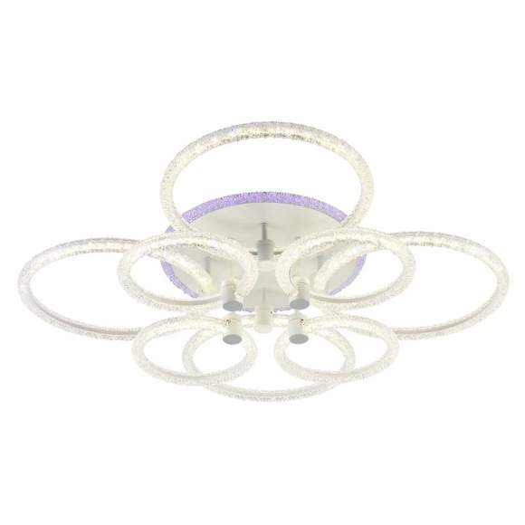 Светодиодная диммируемая люстра с ПДУ Profit Light 8024/4+4 WHT 186W+8W RGB Светодиодная диммируемая люстра с ПДУ Profit Light 8024/4+4 WHT 186W+8W RGB