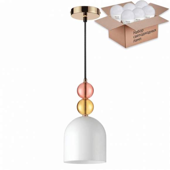 Подвесной светильник с лампочкой Lumion Gillian 4589/1A+Lamps E27 P45 Подвесной светильник с лампочкой Lumion Gillian 4589/1A+Lamps E27 P45