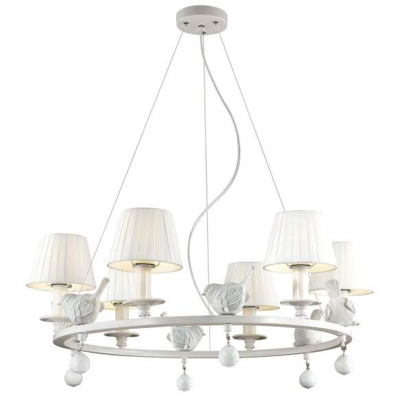 Подвесная люстра с лампочками Favourite Vogel 1705-6P+Lamps E14 Свеча Подвесная люстра с лампочками Favourite Vogel 1705-6P+Lamps E14 Свеча