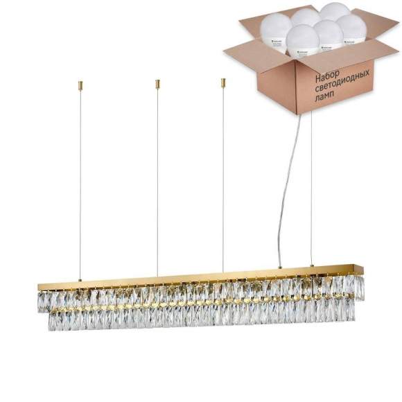 Подвесная люстра Magnitudo Favourite с лампочками 4090-6P+Lamps E14 P45