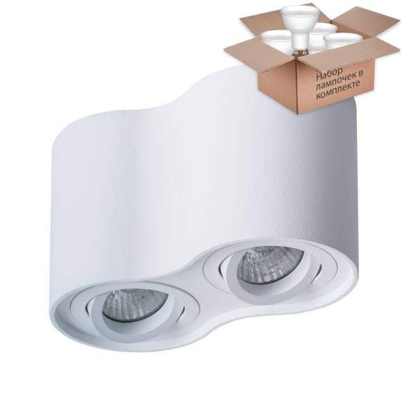 Светильник с лампочками Arte Lamp Falcon A5645PL-2WH+Lamps Gu10