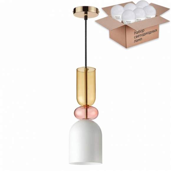 Подвесной светильник с лампочкой Lumion Gillian 4589/1+Lamps E27 P45 Подвесной светильник с лампочкой Lumion Gillian 4589/1+Lamps E27 P45