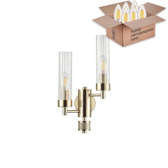 Бра Lumion Kamilla с лампочками 5274/2W+Lamps E14 Свеча Бра Lumion Kamilla с лампочками 5274/2W+Lamps E14 Свеча