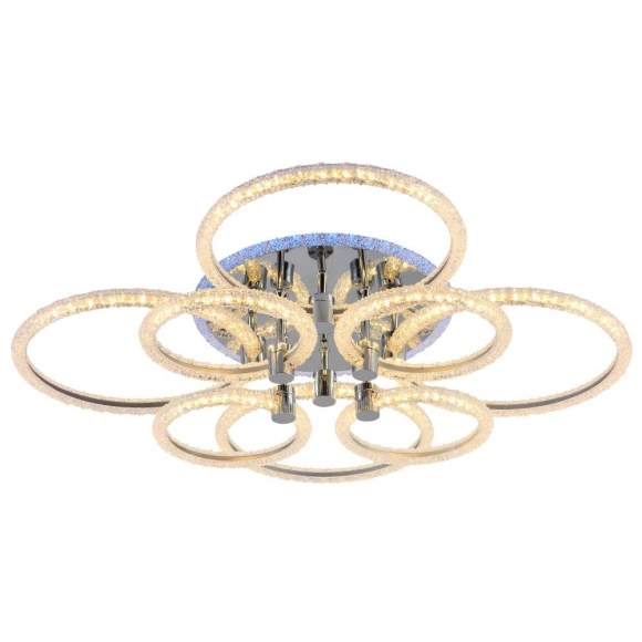 Светодиодная диммируемая люстра с ПДУ Profit Light 8024/4+4 CHR 186W+8W RGB Светодиодная диммируемая люстра с ПДУ Profit Light 8024/4+4 CHR 186W+8W RGB