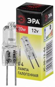 Галогенная лампа G4 20W 3000К (теплый) Эра G4-JC-20W-12V (C0027369)