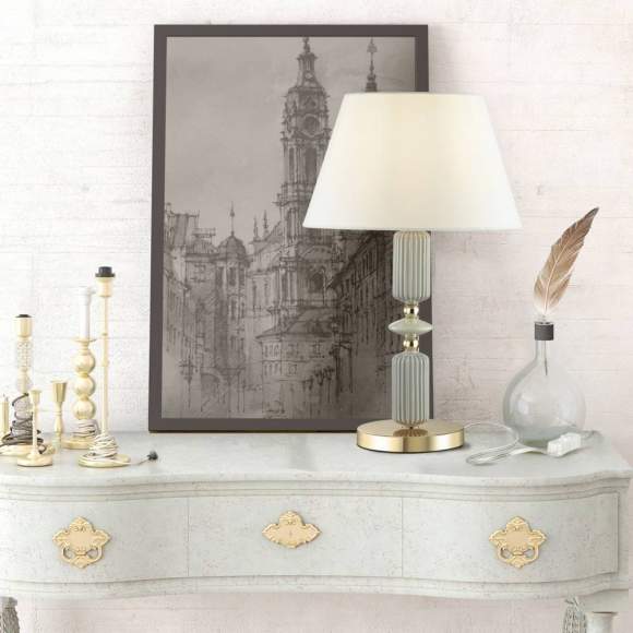 Настольная лампа с лампочкой Odeon Light Candy 4861/1TA+Lamps E27 P45