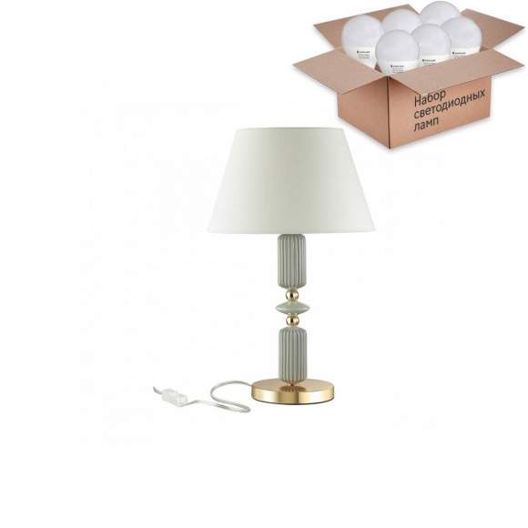 Настольная лампа с лампочкой Odeon Light Candy 4861/1TA+Lamps E27 P45