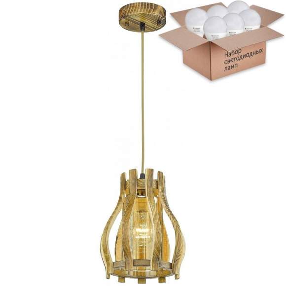 Подвесной светильник с лампочкой Velante 540-706-01+Lamps E27 P45 Подвесной светильник с лампочкой Velante 540-706-01+Lamps E27 P45