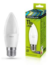 Светодиодная лампа E27 11W 6500К (холодный) Ergolux LED-C35-11W-E27-6K (13623) Светодиодная лампа E27 11W 6500К (холодный) Ergolux LED-C35-11W-E27-6K (13623)