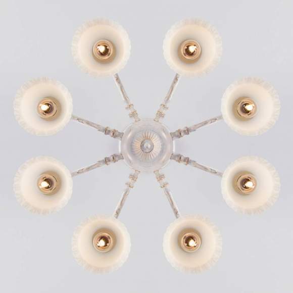 Потолочная люстра Eurosvet Campina 60107/8 белый с золотом Потолочная люстра Eurosvet Campina 60107/8 белый с золотом