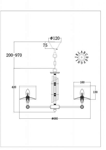 Люстра подвесная Maytoni Alloro MOD088PL-06BS Люстра подвесная Maytoni Alloro MOD088PL-06BS