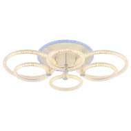Светодиодная диммируемая люстра с ПДУ Profit Light 8024/4+2 WHT 128W+8W RGB