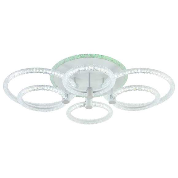 Светодиодная диммируемая люстра с ПДУ Profit Light 8024/4+2 WHT 128W+8W RGB Светодиодная диммируемая люстра с ПДУ Profit Light 8024/4+2 WHT 128W+8W RGB