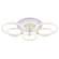Светодиодная диммируемая люстра с ПДУ Profit Light 8024/4+2 WHT 128W+8W RGB